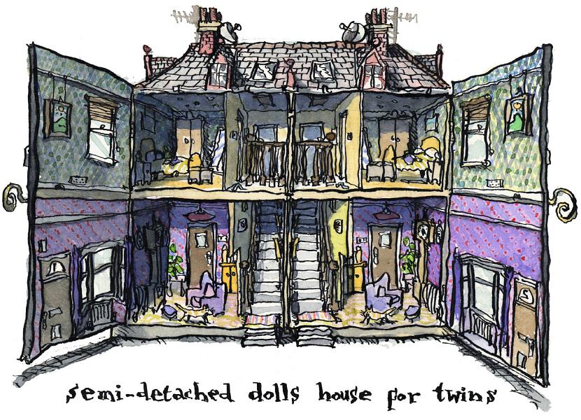 semi detached dolls house