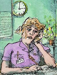 Bored Worker